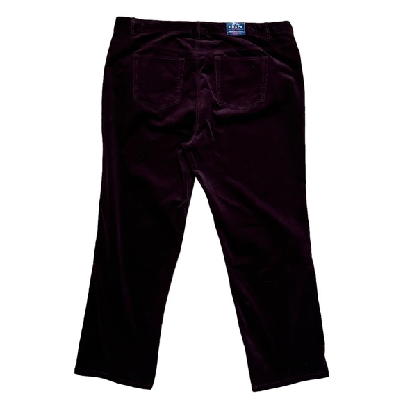 Chaps Denim Plum Women's Slimming Fit Short Length Corduroy Pants Size 20W NWT - Picture 3 of 11
